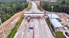 Proyek Jalan Tol Seksi 4 Tempino-Simpang Ness Diperkirakan Rampung Pertengahan 2025. FOTO : HMS