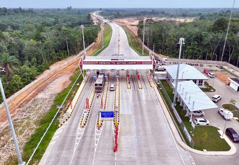 Proyek Jalan Tol Seksi 4 Tempino-Simpang Ness Diperkirakan Rampung Pertengahan 2025. FOTO : HMS