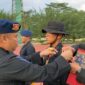 Komandan Satuan Brimob Polda Jambi Kombes Pol Nadi Chaidir Memimpin Upacara Penutupan Pembinaan Tradisi dan Pembaretan di Mako Brimob Polda Jambi, Jum'at (30/9/22). FOTO : Dhea