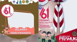 Berikut Link Twibbon Hari Pramuka Tahun 2022. GRAFIS : Ist/Net