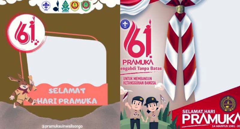 Berikut Link Twibbon Hari Pramuka Tahun 2022. GRAFIS : Ist/Net