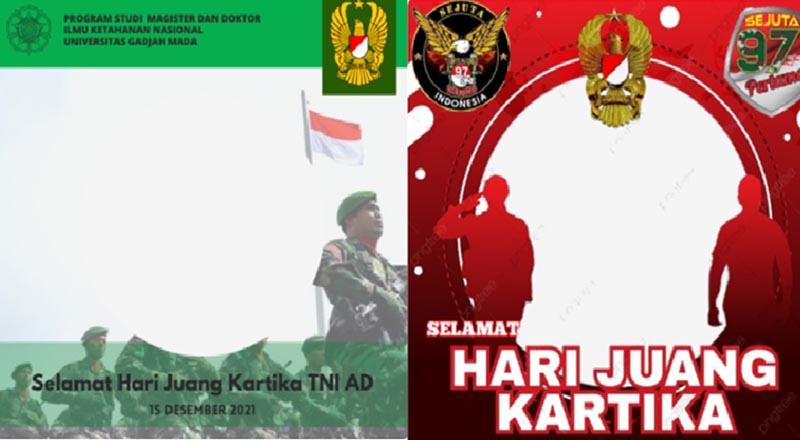 Link Twibbon Hari Juang Kartika TNI AD Tahun 2021. GRAFIS : PikiranRakyat.