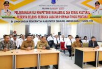 Pejabat Administrator Pemkab Tanjabbar Jalani Assessment di UPT Penilaian Kompetensi BKD Provinsi Riau. FOTO : Dokpim