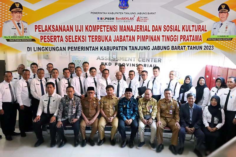 28 Pejabat Administrator Pemkab Tanjabbar Jalani Assessment di UPT Penilaian Kompetensi BKD Provinsi Riau. FOTO : Dokpim