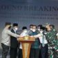 Peresmian Ground Breaking Dimulainya Pembangunan Gedung UNIFAC, FKIK, dan Pascasarjana Universitas Jambi, Jumat (13/5/22). FOTO : Unja