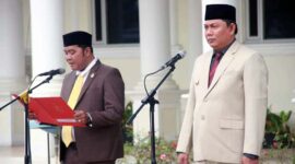 Wakil Ketua I DPRD Tanjab Barat Ahmad Jahfar, SH, MH saat Hadiri Upacara Hari Kesaktian Pancasila. FOTO : Istimewa