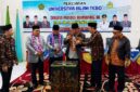 Dirjen Pendis Kemenag RI, Prof. Dr. H. Suyitno, M.Ag., bersama Wakil Bupati Tebo Nazar Efendi, S.E., M.Si., Rektor UIN STS Jambi, serta jajaran civitas akademika saat meresmikan Universitas Islam Tebo pada Minggu (31/5/2026). Alih status dari Institut Agama Islam (IAI) Tebo ini diharapkan menjadi pusat baru pengembangan SDM unggul di Provinsi Jambi. (FOTO : Dok. Istimewa)