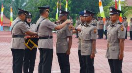 Irwasda Polda Jambi Brigjen Pol. Raden Heru Prakoso Saat Pimpin Upacara Penutupan Pendidikan dan Pelantikan Bintara Polri di SPN Jambi 2023. FOTO : Ist