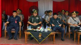 Kasrem 042/Gapu Kolonel Inf Ali Aminudin Hadiri Upacara Penutupan Pendidikan Bintara Polri di SPN Polda Jambi, Kamis (06/7/23). FOTO : PENREM