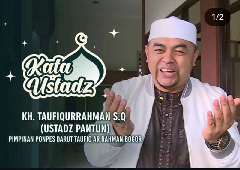 Ustadz KH. Taufiqurrahman, SQ, Pimpinan Ponpes Darut Taufiq Ar Rahman Bogor. FOTO : IG Pribadi