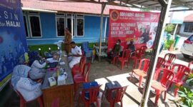 Gerakan percepatan Vaksinasi oleh Binda Jambi di Fasilitas kesehatan Kabupaten Tanjung Jabung Barat, Jambi, Rabu (22/6/22). FOTO : Ist