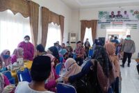 Kementerian Agama Kabupaten Muaro Jambi menggelar Gerakan Sejuta Vaksinasi Booster Tahun 2022 di kantor Kemenag Muaro Jambi, Kamis (21/4/22). FOTO : Noval