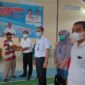 Dinkes Provinsi Jambi dan Dinkes Muaro Jambi Gelar Vaksinasi Boster di Tangkit, Rabu (27/4/22). FOTO : Noval