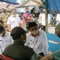 Bupati H Anwar Sadat bersama Wabup Hairan serta Unsur Forkopimda Tinjau Pelaksanaan Vaksinasi Lansia, di Tungkal Harapan, Rabu (29/12/21). Foto : Abas