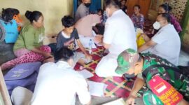 Giat Vaksin Sinergi TNI-Polri dan Tenaga Kesehatan Kecamatan Tebing Tinggi, Sabtu (1/1/22).