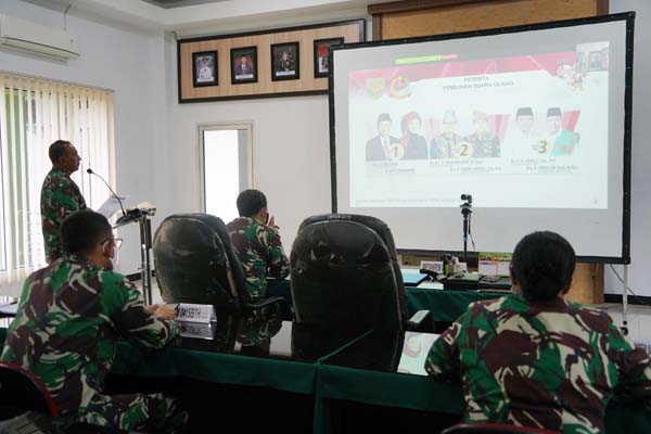 FOTO : Danrem Gelar Vicon Bersama Pangdam II/Swj Tertkait Kesiapan Pengamanan PSU Gubernur Jambi.