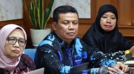 Wakil Katamso pada Kegiatan Presentasi Proposal Pendanaan Program Forest and Other Land Use (FOLU) Net Sink 2030t di hadapan Tim Verifikasi Nasional di Gedung Manggala Wanabakti, Kementerian Kehutanan, Jakarta, Jumat (13/2/26). FOTO : Prokopim