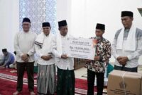 Wagub Abdullah Sani Safari Ramdhan di Masjid Agung Nurul Huda Kecamatan Rimbo Bujang Kabupaten Tebo, Sabtu (01/4/23). FOTO : Diskominfo