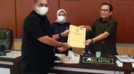 Wakil ketua DPRD Kota Jambi Pimpin Rapat Rapurna Ir. M. A. Fauzi, Senin (17/1/22). FOTO : Sek. DPRD Kota Jambi