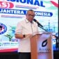 Wamenaker, Afriansyah Noor, memberikan sambutan saat menghadiri Rapat Kerja Nasional (Rakernas) Konfederasi Serikat Buruh Sejahtera Indonesia (KSBSI) Tahun 2026 di Jakarta. (FOTO : Dok. Biro Humas Kemnaker)