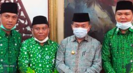 Acara Pelantikan Pimpinan Wilayah Persatuan Guru Nahdlatul Ulama (PW Pergunu) Provinsi Jambi di Auditorium Rumah Dinas Gubernur Jambi, Rabu (12/01/22)