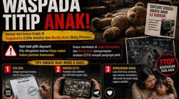 Hati-Hati Nitip Anak: Belajar dari Kasus di Day Care Little Aresha Jogja dan Banda Aceh. (VISUAL GRAFIS : Lintastungkal)