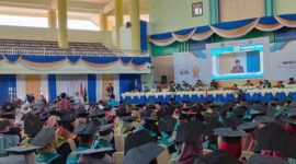 Sidang Senat Terbuka Wisuda Sarjana ke 63, Magister ke 36 dan Doktor ke 12 Universitas Islam Negeri (UIN) Sulthan Thaha Jambi, Rabu (27/7/22). FOTO : Ist