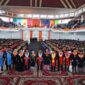 Rektor Universitas Jambi, Prof. Drs. H. Sutrisno, M.Sc.,Ph.D dalam Prosesi Wisuda. FOTO : Humas UNJA