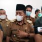Wakil Gubernur Jambi H. Abdullah Sani Diwawancarai Wartawan pada Acara HUT BNN Ke 20 tahun di Kantor BBN Provinsi Jambi, Selasa (22/3/22). FOTO : Nov/Ist