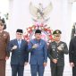Legislatif dan Eksekutif di Tanjab Barat Upacara Ziarah Nasional di TMP Satria Pengabuan. FOTO : HMS