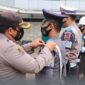 Wakapolresta Jambi AKBP Ruli Andi Yunianto, SIK Apel Gelar Pasukan Operasi Zebra 2022 di Lapangan Mako Polresta Jambi Hotel Ratu Residence, Senin (03/10). FOTO : HMs/Dhea