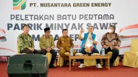 Audiensi Usai Peletakan Batu Pertama Pembangunan Pabrik Minyak Sawit PT NGE di Kabupaten Batanghari, Selasa, (2/8/22). FOTO : Noval