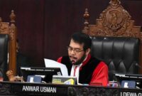 Ketua Mahkamah Konstitusi (MK) Anwar Usman. FOTO : Istimewa.