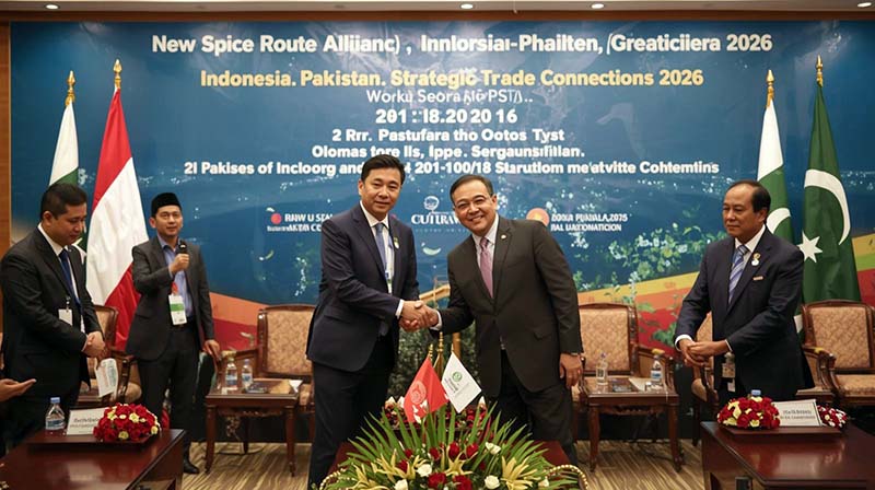 Aliansi Jalur Rempah Baru, Indonesia-Pakistan Perkuat Koneksi Perdagangan Strategis 2026. FOTO : AI