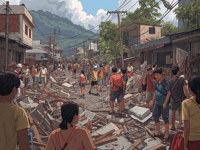 KBRI Tokyo : 969 WNI Tinggal di Wilayah Pusat Gempa M 7,5 Jepang. FOTO : AI