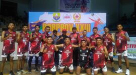 Tim Voli Putra Kota Sungai penuh meraih kemenangan dilaga pertama di ajang Porprov ke XXIII Jambi Melawan Tanjab Timur di Gor Kota Baru, Kota Jambi, Selasa (2/6/23). FOTO : Net/Ist