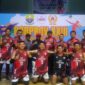 Tim Voli Putra Kota Sungai penuh meraih kemenangan dilaga pertama di ajang Porprov ke XXIII Jambi Melawan Tanjab Timur di Gor Kota Baru, Kota Jambi, Selasa (2/6/23). FOTO : Net/Ist