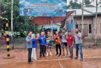 Ketua DPC Partai Demokrat Kabupaten Muaro Jambi Asnawi R, M.Pd Membuka Turnamen Bola Voli Piala Bergilir AHY CUP 2022, Minggu (14/8/22). FOTO : Noval