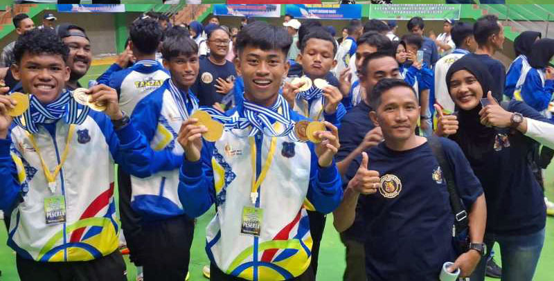 Drum Band Tanjab Barat Raih Juara Umum Kejurprov PDBI Jambi 2025 di Batanghari. FOTO : KONI TJB