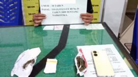 YR Pemuda Sungai Tebal RT 09, Desa Tuo Kecamatan Lembah Masurai Diamankan Polisi Karena Transaksi Ganja. FOTO : Humas Res