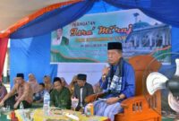 DOk. Wabup Muaro Jambi BBS dan Wagub Abdullah Sani Hadiri Isra Miraj di Desa Tanjung Mulia Bahar Selatan, Selasa (8/3/22). FOTO : Ist