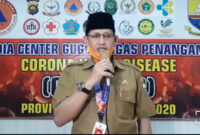 Juru Bicara (Jubir) Gugus Tugas Percepatan Penanganan dan Pencegahan Covid-19 Provinsi Jambi, Johansyah, Selasa (26/05/20)