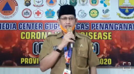 Juru Bicara (Jubir) Gugus Tugas Percepatan Penanganan dan Pencegahan Covid-19 Provinsi Jambi, Johansyah, Selasa (26/05/20)