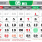 Kalender Bulan Mei 2020
