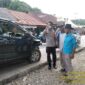 Kendaraan Toyota Avanza Terlibat Keselakaan Menabrak Motor Yamaha Zupiter Z di Desa Pudak Kecamatan Kumpeh Ulu, Kabupaten Muaro Jambi, Kamis (10/3/22). FOTO : Polsek KMP Ulu