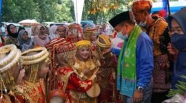 Gubernur Jambi Al Haris Saat Hadiri Kenduri SKO di Desa Tebat Ijuk Kecamatan Depati Tujuh Kabupaten Kerinci, Sabtu (15/01/22). FOTO : Diskominfo