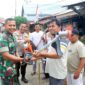 Dandim 0416/Bute Letkol Inf Arief Widyanto, S.E., M.Han Pimpin Giat Karya Bakti di Pasar Atas Muaro Bungo. FOTO : PENDIM