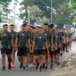 Usai Libur Lebaran, Prajurit Korem 042/Gapu Bina Fisik. FOTO : PENREM