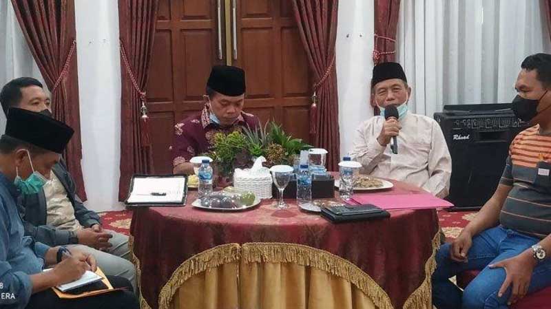 Percepat Target Vaksinasi Covid Gubernur Jambi Rapat Dengan Bupati dan FKPD Kabupaten Merangin, Sabtu (5/3/22) Malam.