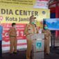 Walikota Jambi, H. Syarif Fasha dalam konferensi pers, di Mako Damkar dan Penyelamatan Kota Jambi, Senin, (06/04/20). 